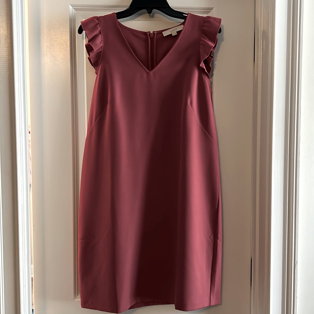 Loft Rose/Mauve Dress, size 8P